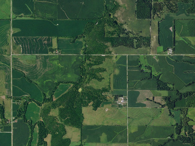 Aerial image of Four-Mile Creek WMA