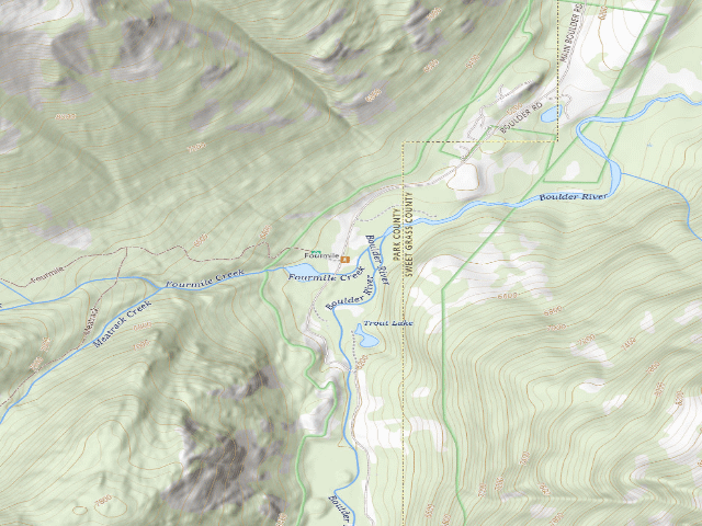 USGS topographic map of Fourmile-01B