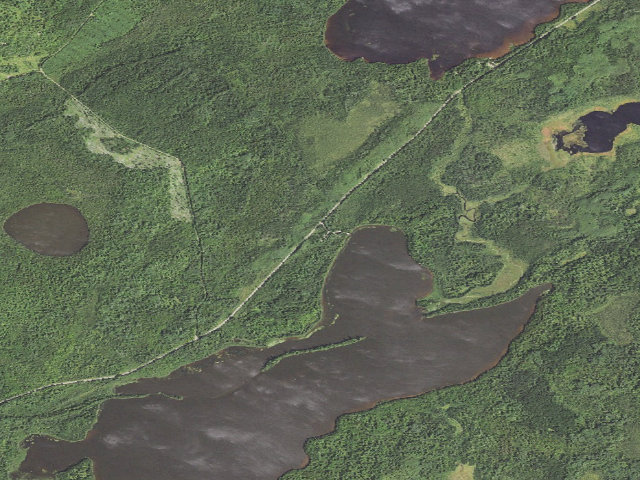 Aerial image of Fourmile Rustic Campground