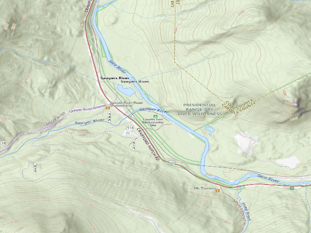 USGS topographic map of Fourth Iron Backcountry Site