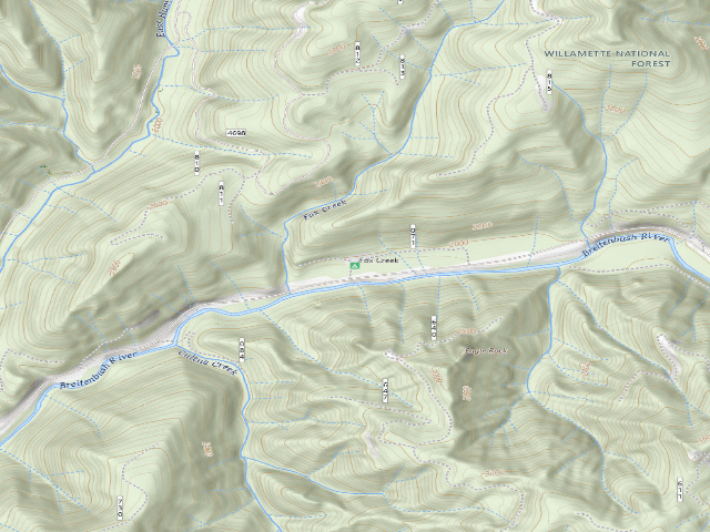 USGS topographic map of Fox Creek