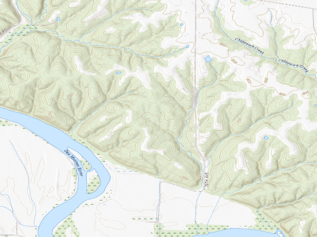 USGS topographic map of Fox Hills WMA