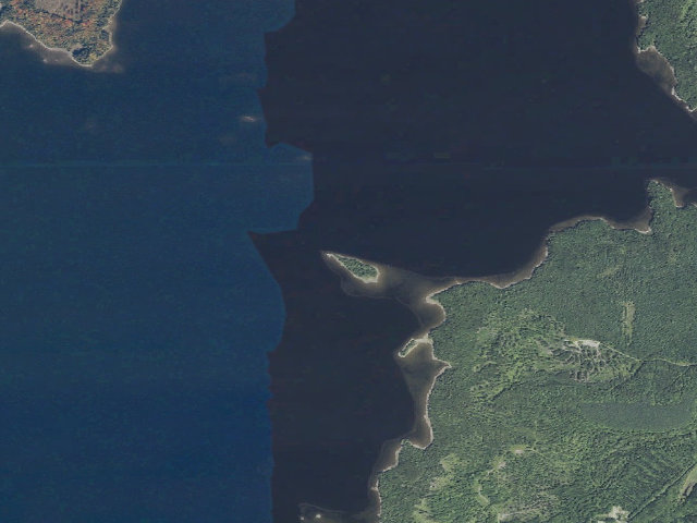 Aerial image of Fox Island (Moosehead Lake Shoreline Public Land)