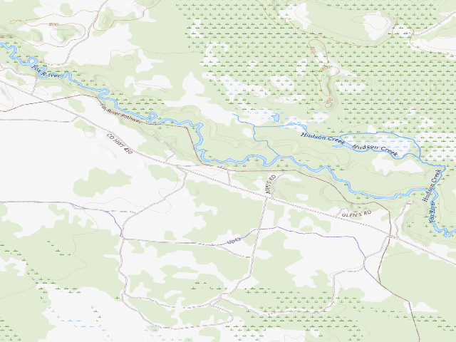USGS topographic map of Fox River State Forest Campground