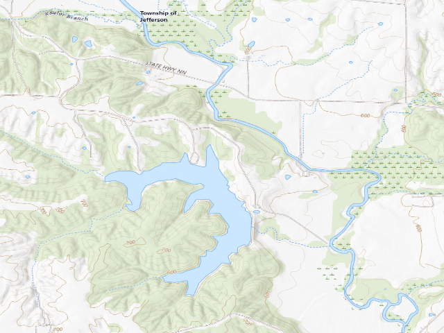 USGS topographic map of Fox Valley Lake Conservation Area