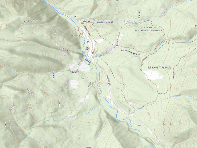 USGS topographic map of Fr 1046 Langhor Road 110A