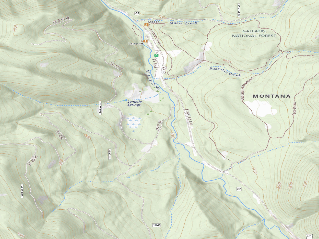 USGS topographic map of Fr 1046 Langhor Road 114C