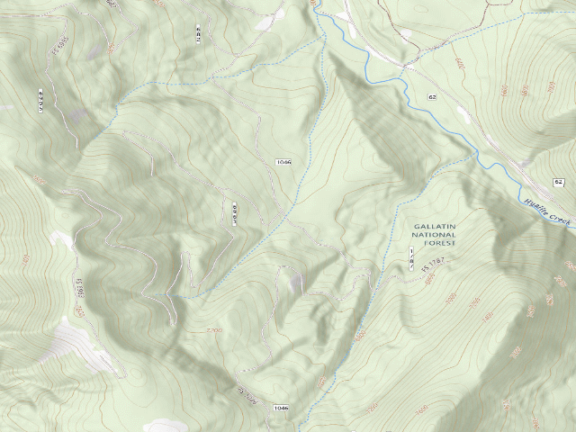 USGS topographic map of Fr 1046 Langhor Road 124