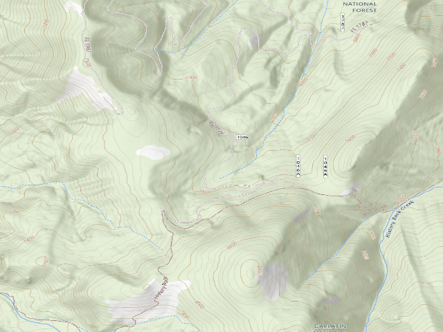 USGS topographic map of Fr 1046 Langhor Road 128
