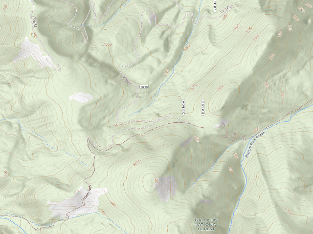 USGS topographic map of Fr 1046 Rock Outcrop Night Use Area 131