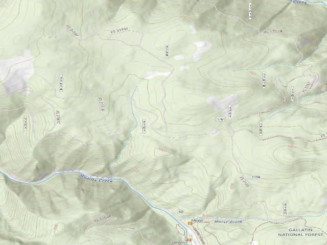 USGS topographic map of Fr 3159 Moser Road 093