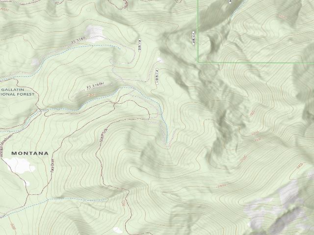 USGS topographic map of Fr 3160 Moser Creek Rd 6211 083