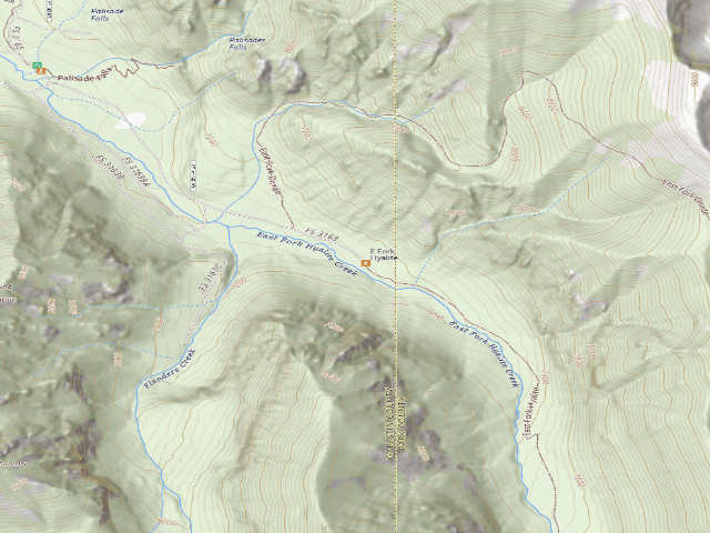 USGS topographic map of Fr 3163 East Fork Hyalite Ck Th 060