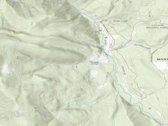 USGS topographic map of Fr 3164 Langhor Road Lead Mine 154A