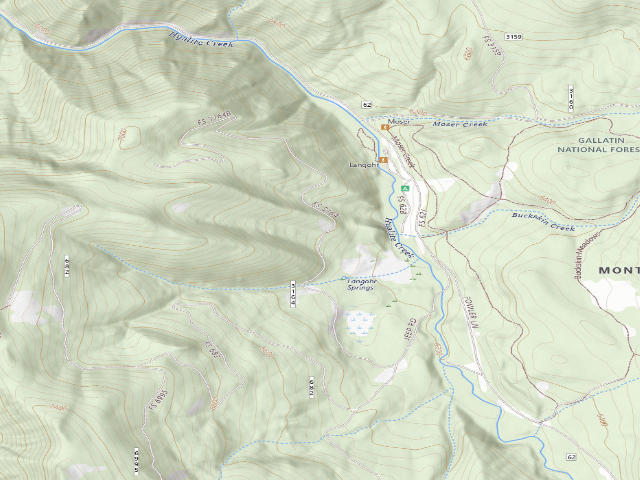 USGS topographic map of Fr 3164 Langhor Road Lead Mine 155
