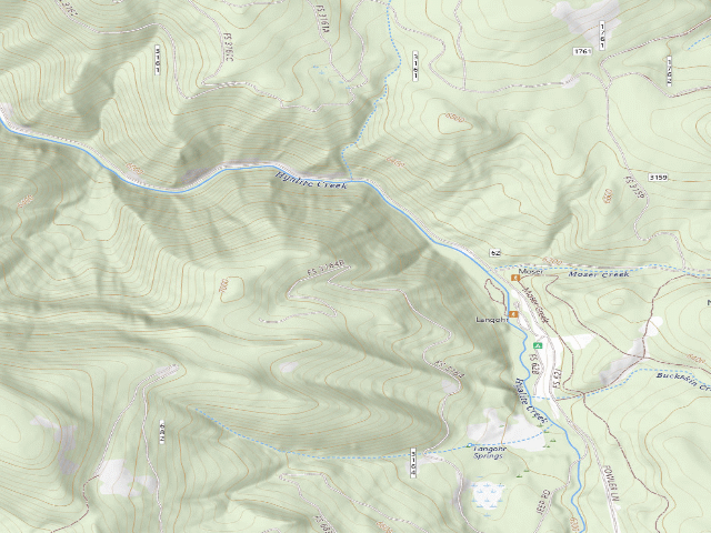 USGS topographic map of Fr 3164 Langhor Road Lead Mine 159