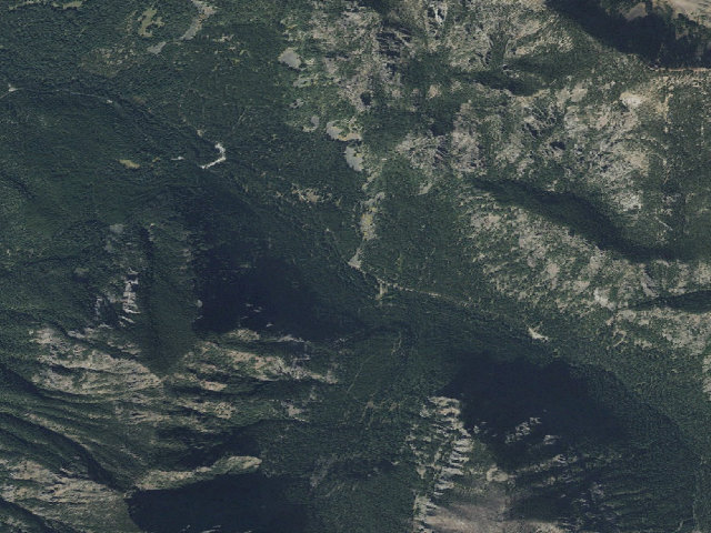 Aerial image of Fr 62 East Fork Hyalite Creek 049B