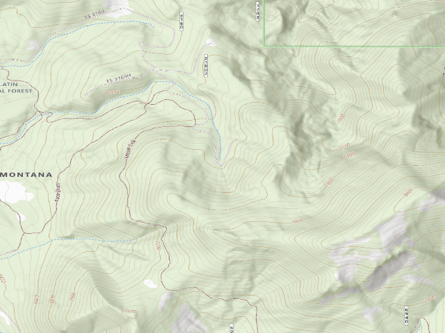 USGS topographic map of Fr 6211 Moser Creek Rd 170