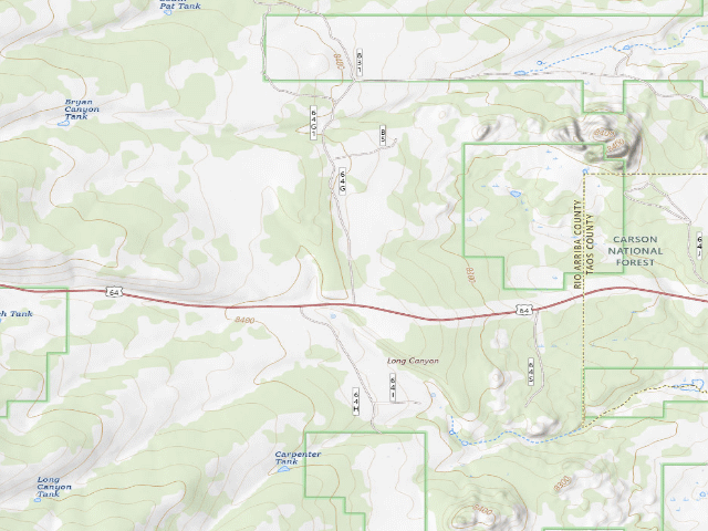 USGS topographic map of FR 64G Dispersed Campground