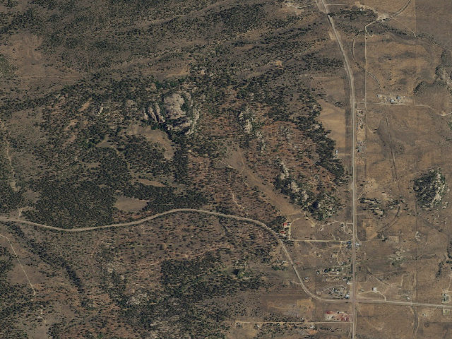 Aerial image of FR 64J Dispersed Campground