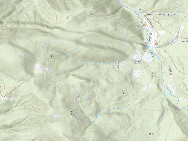 USGS topographic map of Fr 682 Langhor Road Langhor Toole 138B