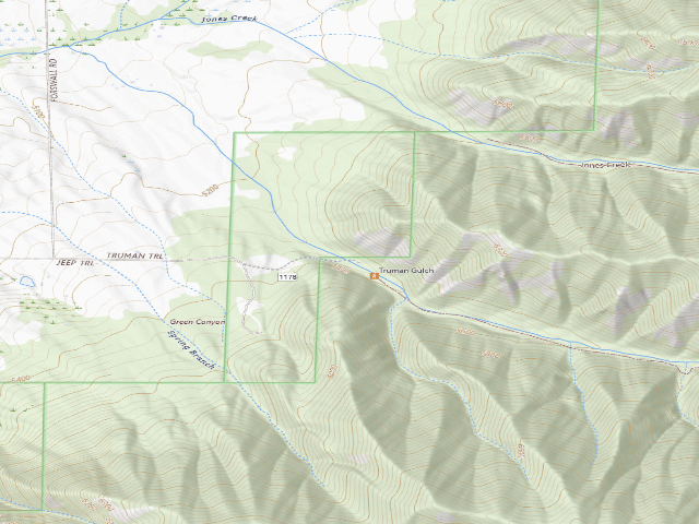 USGS topographic map of Fr1178-01 Truman Gulch