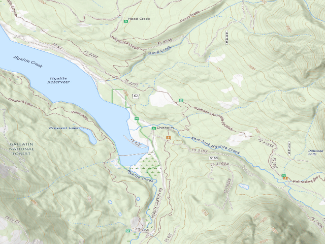 USGS topographic map of Fr62-Old Rd Bridge Camp