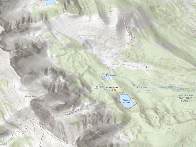 USGS topographic map of Fr74-01B Fairy Lake Rd