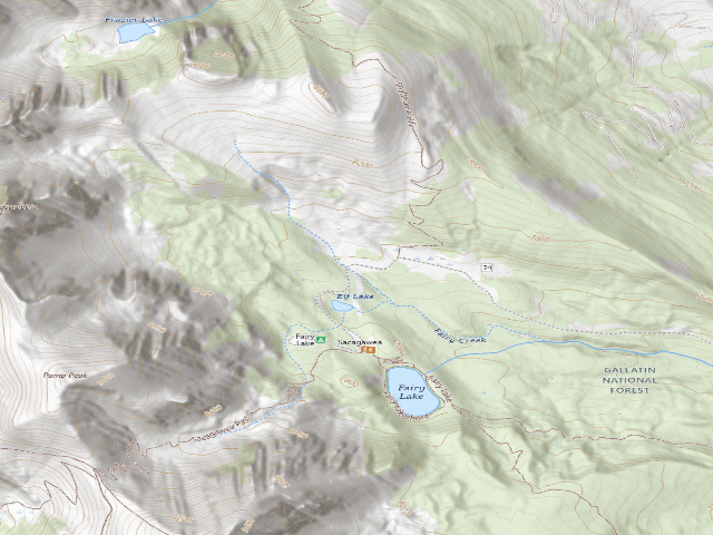 USGS topographic map of Fr74-02 Fairy Lake Rd