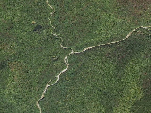 Aerial image of Franconia Brook Campsites