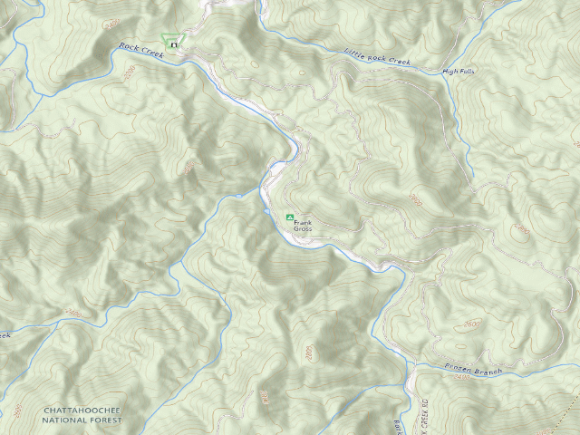 USGS topographic map of Frank Gross Recreation Area