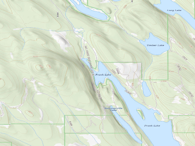 USGS topographic map of Frank Lake 2