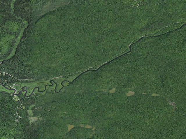 Aerial image of Franklin Falls Campsite #1 (Taylor Pond Wild Forest)