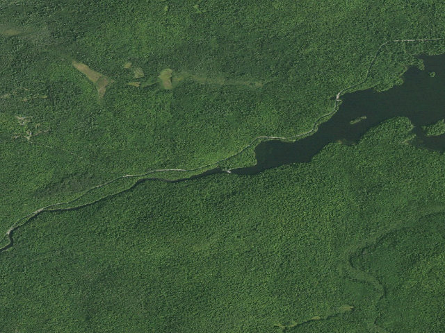 Aerial image of Franklin Falls Campsite #3 (Taylor Pond Wild Forest)