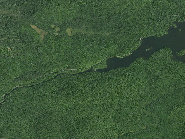 Aerial image of Franklin Falls Campsite #4 (Taylor Pond Wild Forest)