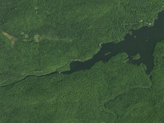 Aerial image of Franklin Falls Campsite #7 (Taylor Pond Wild Forest)