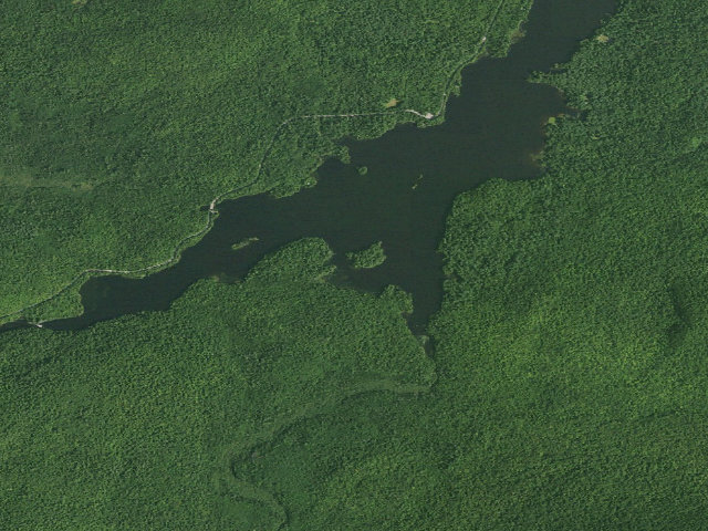 Aerial image of Franklin Falls Pond Campsite #10 (Taylor Pond Wild Forest)