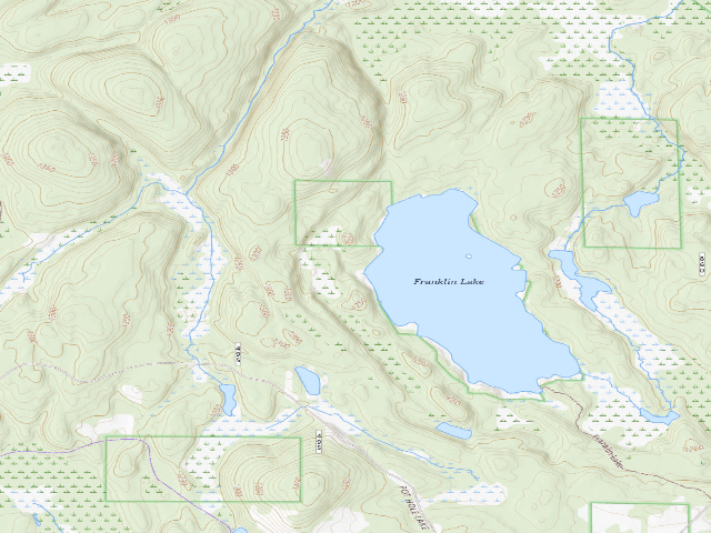 USGS topographic map of Franklin Lake Site 2