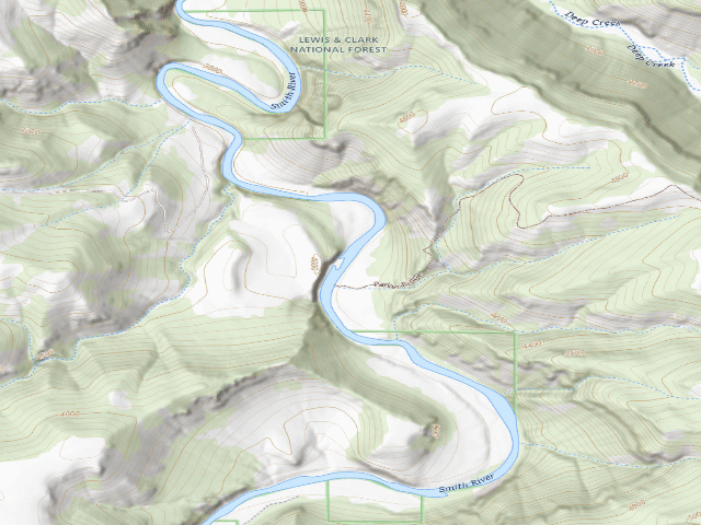 USGS topographic map of Fraunhofer Boat Camps