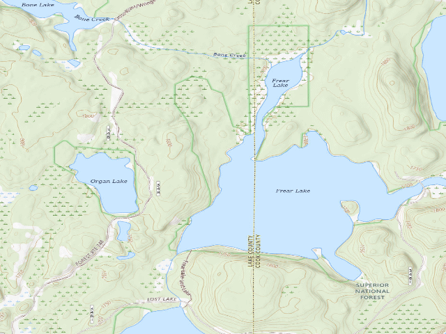 USGS topographic map of Frear Lake Site 1