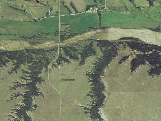 Aerial image of Fred Thomas WMA