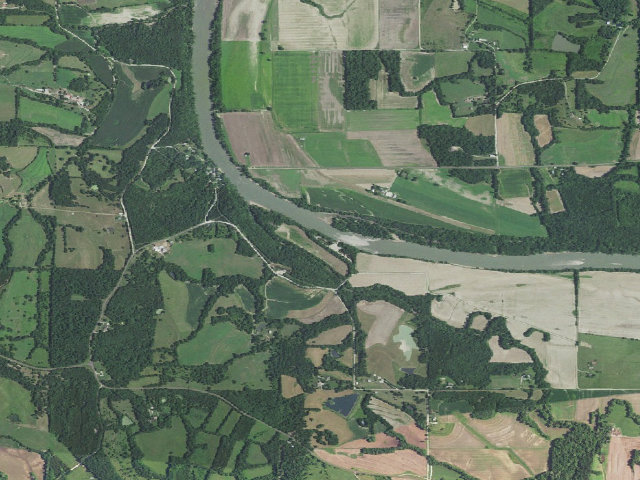 Aerial image of Fredericksburg Ferry Access