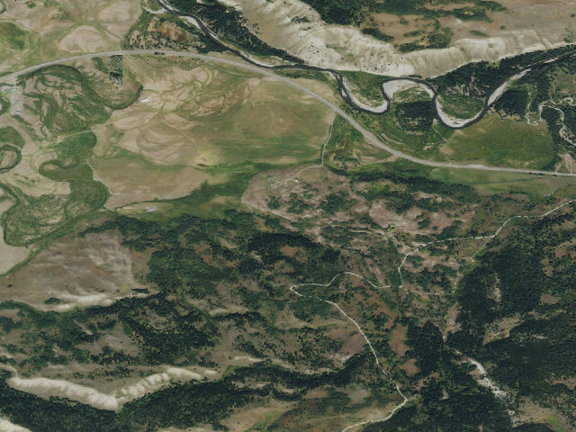 Aerial image of Free camp site