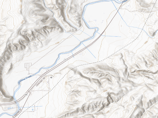 USGS topographic map of Free Camping. Sunset-Sunrise