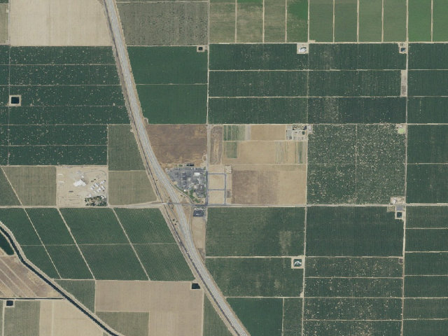 Aerial image of Free Camping. Sunset-Sunrise. Shafter, Ca. USA