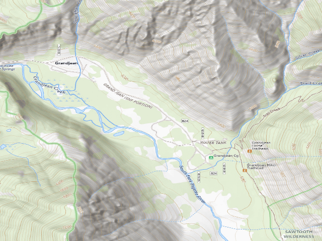 USGS topographic map of Free dispersed camping