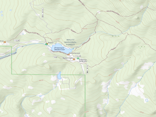 USGS topographic map of Freeman Reservoir