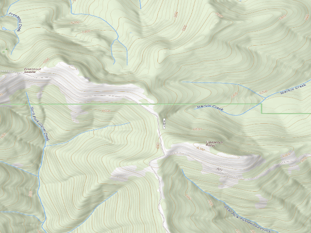 USGS topographic map of Freezeout Trailhead