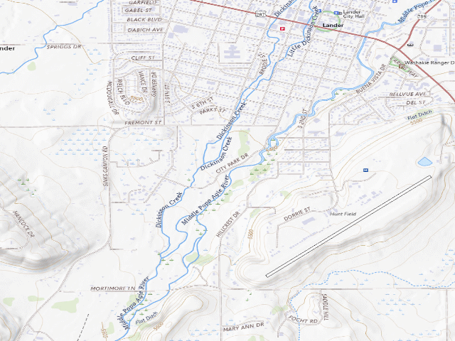 USGS topographic map of Fremont County
