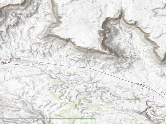 USGS topographic map of Fremont River Cua Dispersed